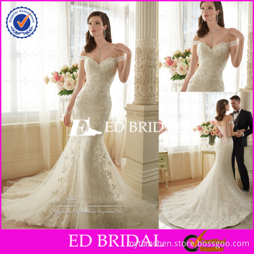 Custom Made Cap Sleeve Delicate Appliques See Through Back Organza Dubai Muslim Wedding Dress